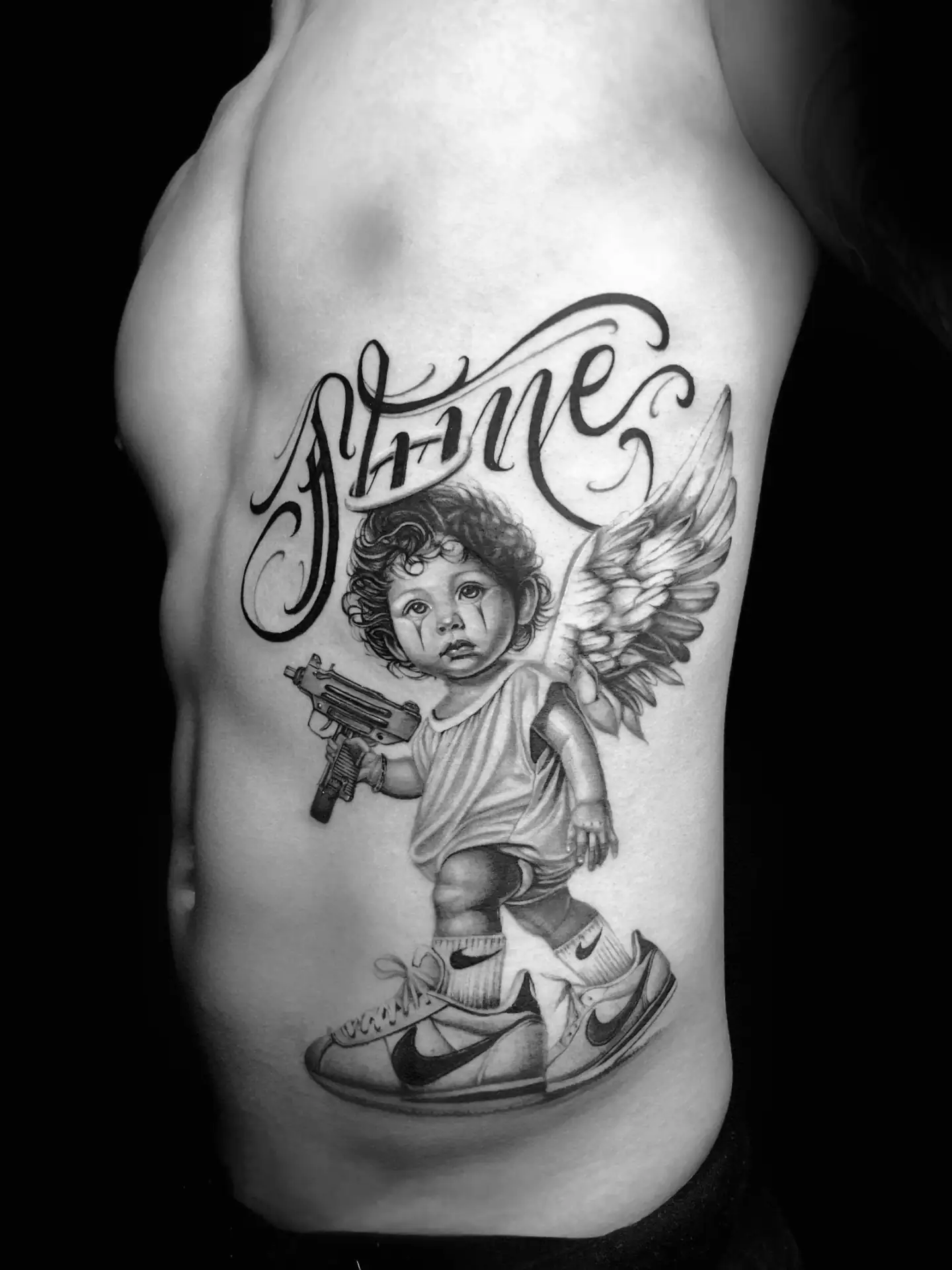 Creed Tattoo black and grey tattoo portfolio work 10, Seoul, Korea
